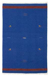 Kelim Teppich - Trendy 180 x 120 cm - blau