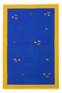 Kelim Teppich - Trendy 180 x 120 cm - blau