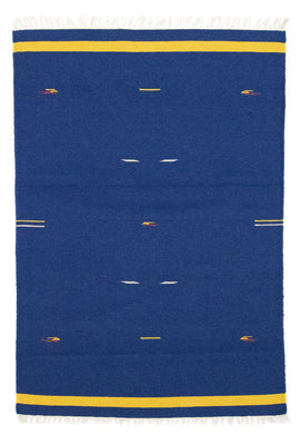 Kelim Teppich - Trendy 180 x 120 cm - blau
