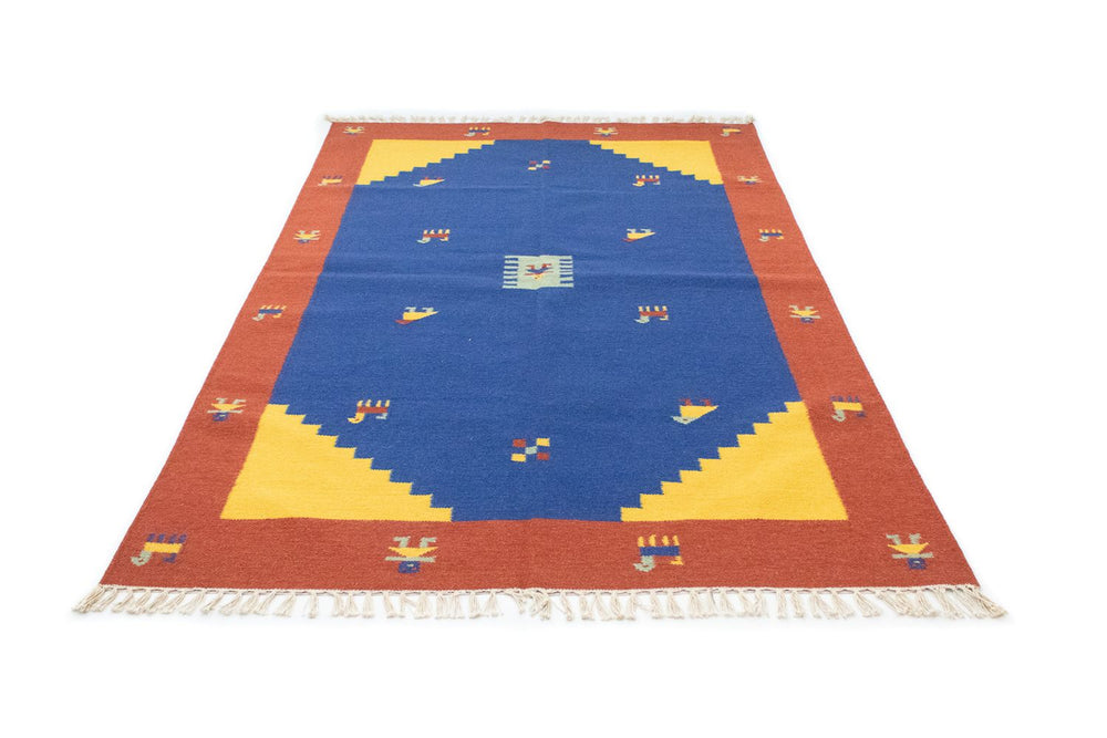 Kelim Teppich - Trendy 200 x 140 cm - blau