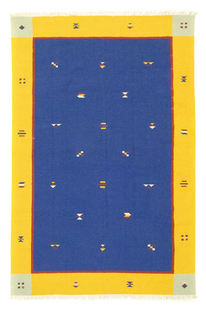 Kelim Teppich - Trendy 300 x 200 cm - blau