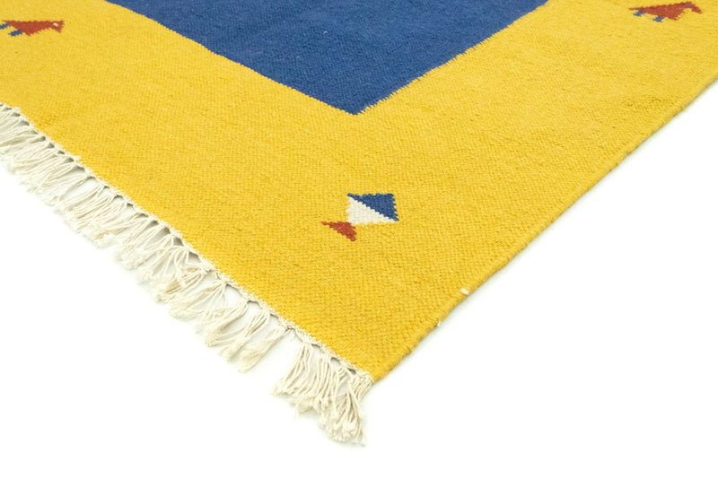Kelim Teppich - Trendy 300 x 200 cm - blau