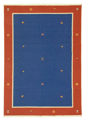 Kelim Teppich - Trendy 300 x 200 cm - blau
