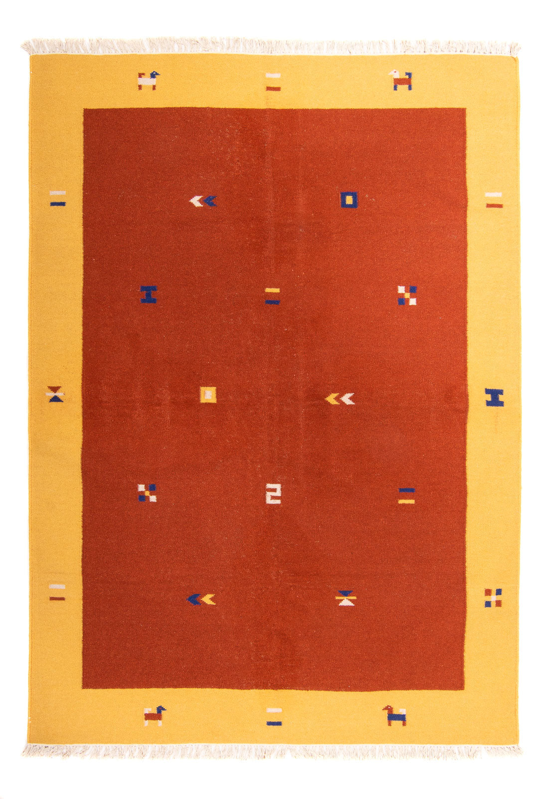 Kelim Teppich - Trendy 240 x 170 cm - dunkelrot