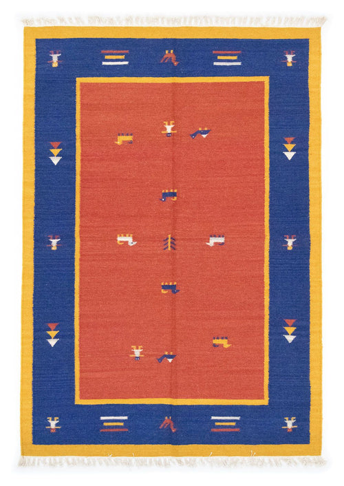 Kelim Teppich - Trendy 200 x 140 cm - orange