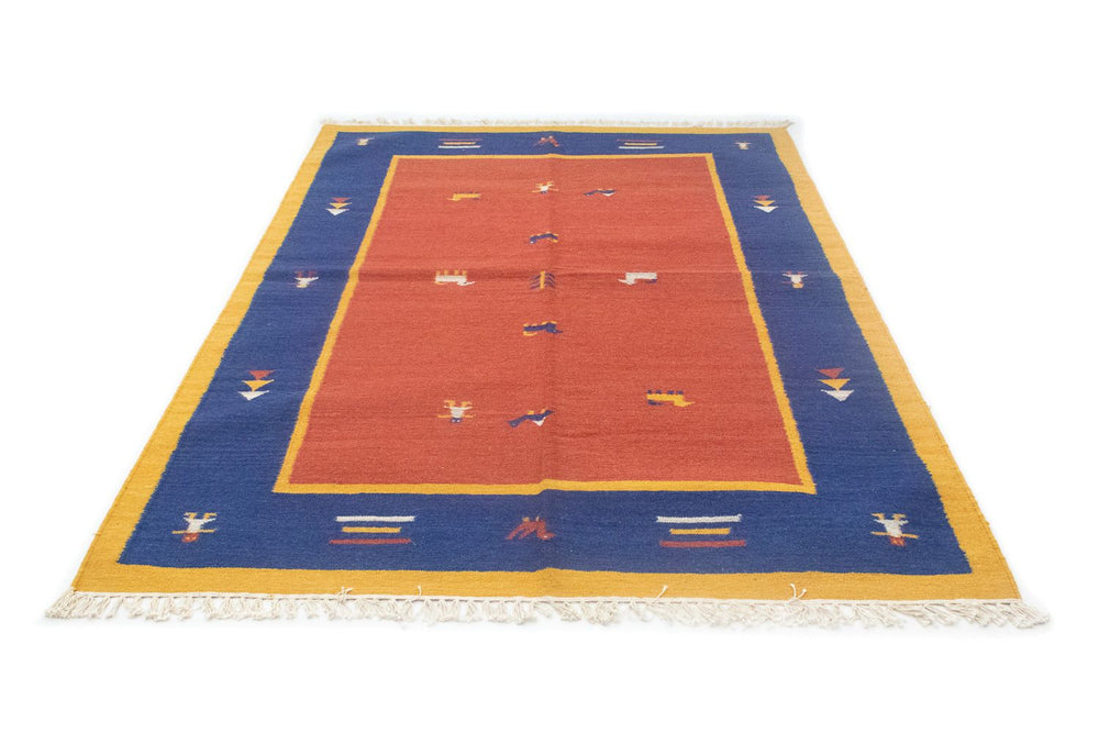 Kelim Teppich - Trendy 200 x 140 cm - orange