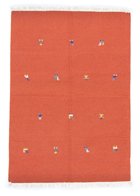 Kelim Teppich - Trendy 200 x 140 cm - orange