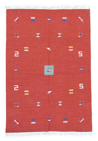 Kelim Teppich - Trendy 200 x 140 cm - rot