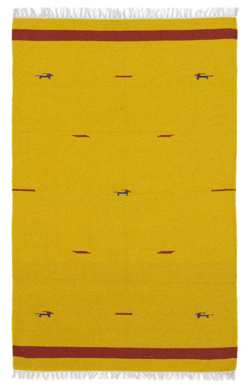 Kelim Teppich - Trendy 180 x 120 cm - gelb