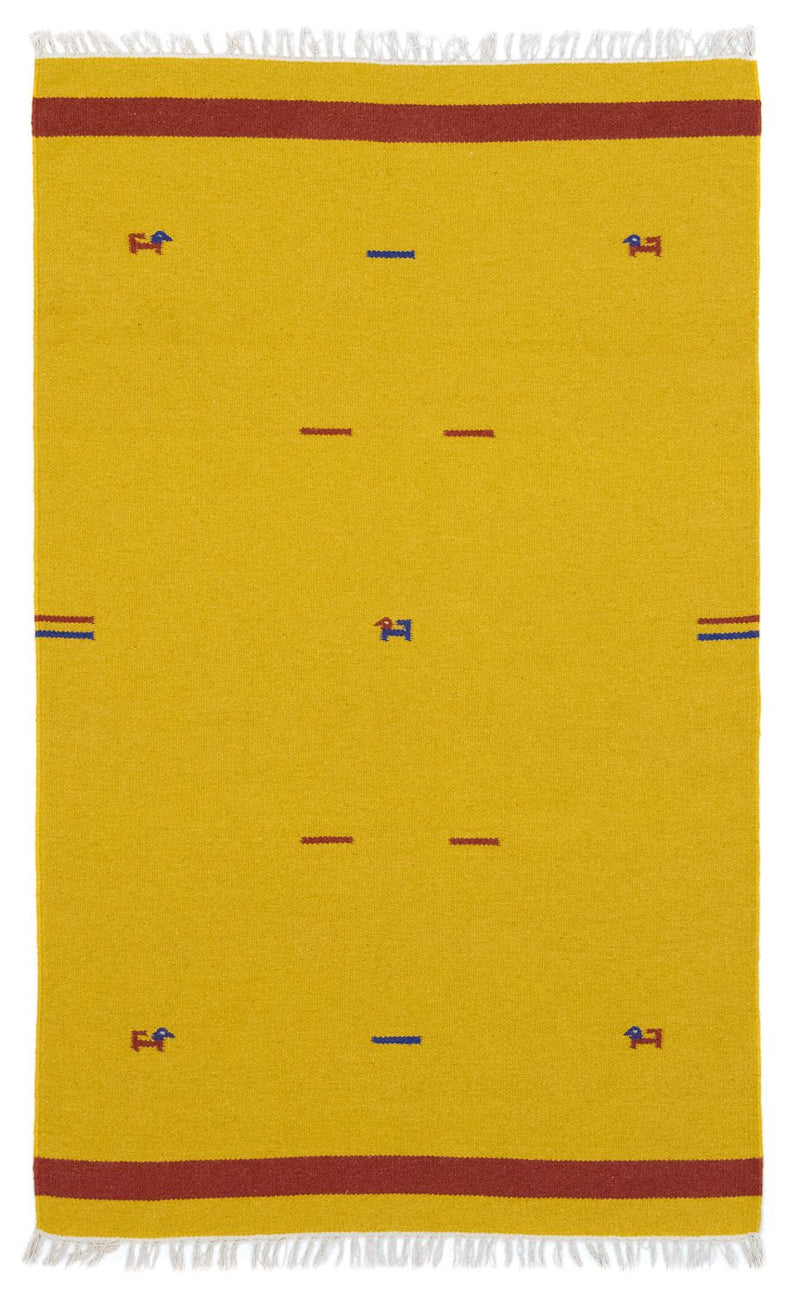 Kelim Teppich - Trendy 180 x 120 cm - gelb