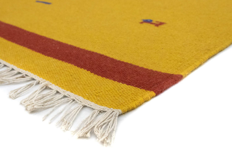 Kelim Teppich - Trendy 180 x 120 cm - gelb