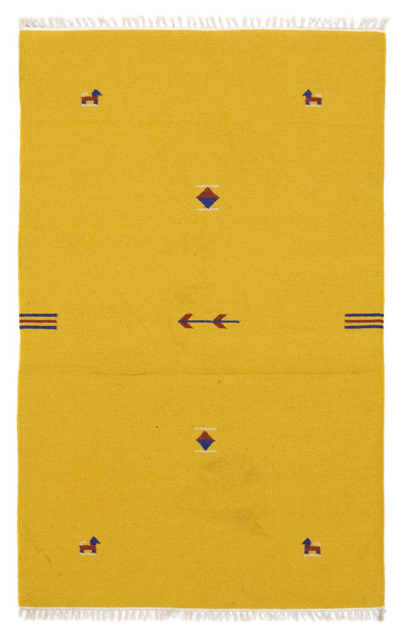 Kelim Teppich - Trendy 180 x 120 cm - gelb