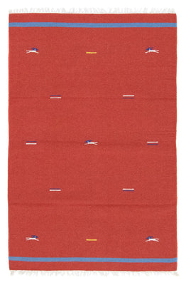 Kelim Teppich - Trendy 180 x 120 cm - rot