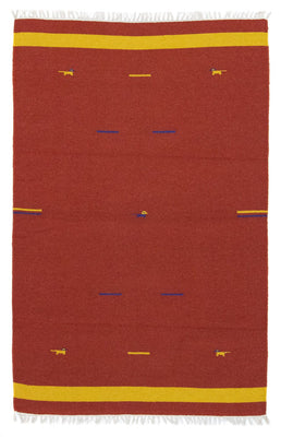 Kelim Teppich - Trendy 180 x 120 cm - rot