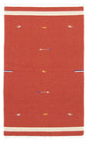Kelim Modern Teppich 120x180cm - Rechteckig / Rot / 120 x 180 cm Rechteckig