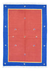 Kelim Modern Teppich 140x200cm - Rechteckig / Rot / 140 x 200 cm Rechteckig