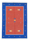 Kelim Modern Teppich 140x200cm - Rechteckig / Rot / 140 x 200 cm Rechteckig