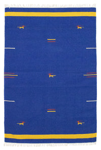 Kelim Teppich - Trendy 180 x 120 cm - blau