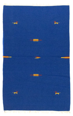 Kelim Teppich - Trendy 180 x 120 cm - blau