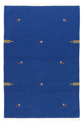 Kelim Teppich - Trendy 180 x 120 cm - blau