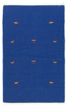 Kelim Modern Teppich 120x180cm - Rechteckig / Blau / 120 x 180 cm Rechteckig