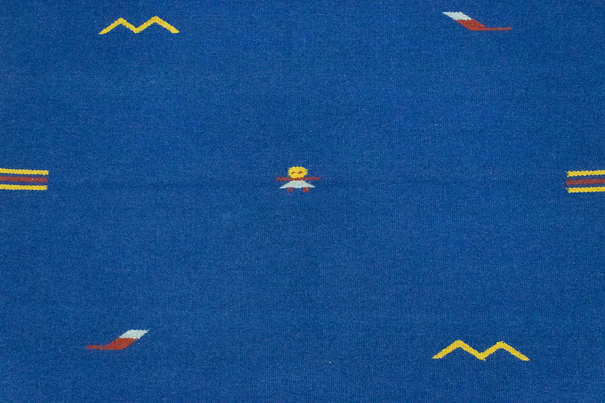 Kelim Teppich - Trendy 180 x 120 cm - blau