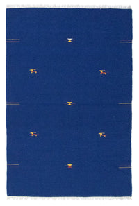 Kelim Teppich - Trendy 180 x 120 cm - blau
