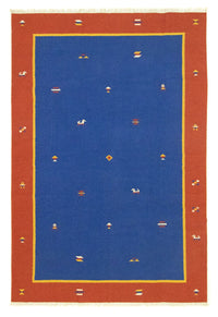 Kelim Teppich - Trendy 300 x 200 cm - blau
