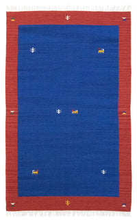 Kelim Teppich - Trendy 180 x 120 cm - blau