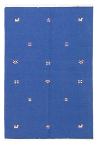 Kelim Teppich - Trendy 200 x 140 cm - blau