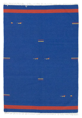 Kelim Teppich - Trendy 200 x 140 cm - blau