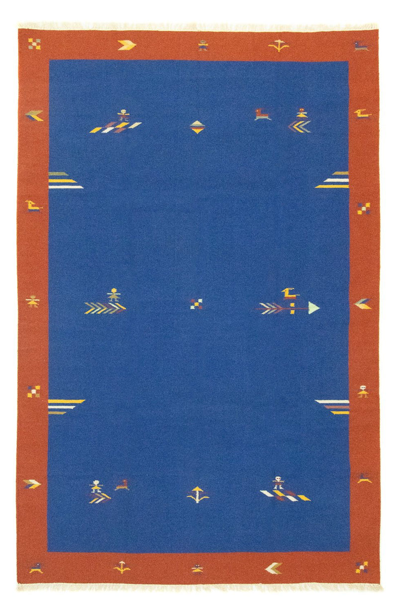 Kelim Teppich - Trendy 300 x 200 cm - blau