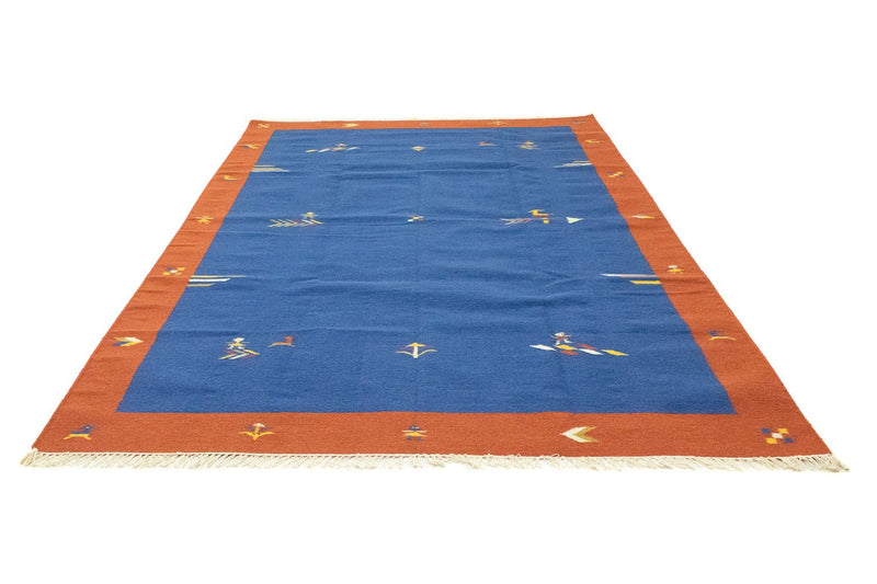 Kelim Teppich - Trendy 300 x 200 cm - blau
