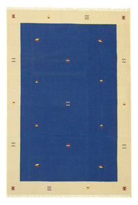 Kelim Teppich - Trendy 300 x 200 cm - blau