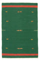 Kelim Teppich - Trendy 180 x 120 cm - dunkelgrün