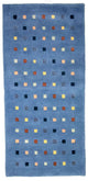 Nepal Teppich 140 x 70 cm - hellblau