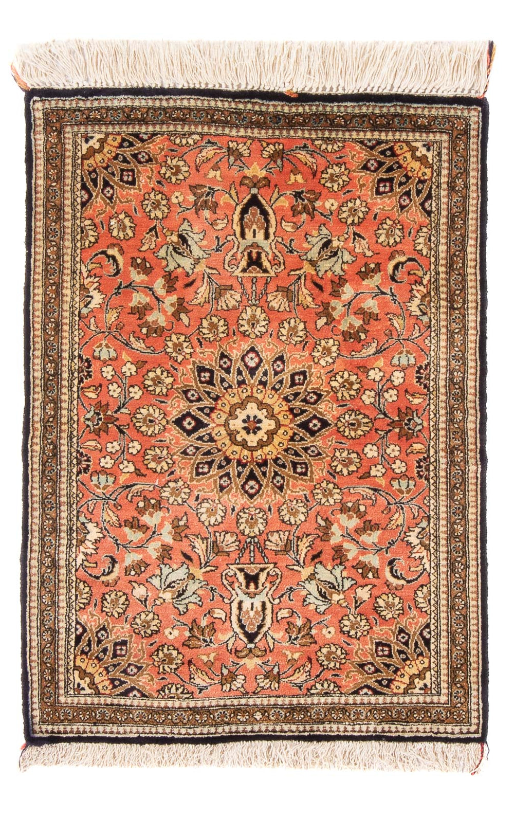 Seidenteppich - Ghom Seide - Premium - 80 x 60 cm - rot