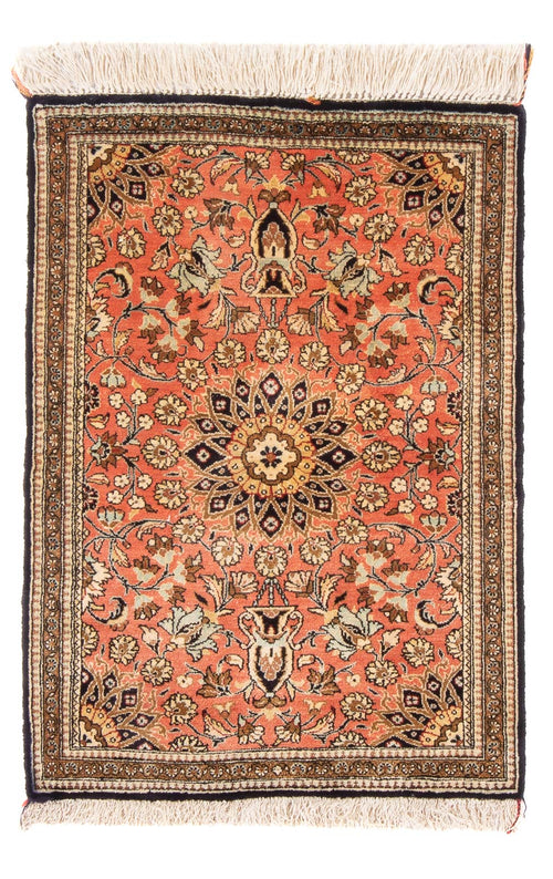 Seidenteppich - Ghom Seide - Premium - 80 x 60 cm - rot