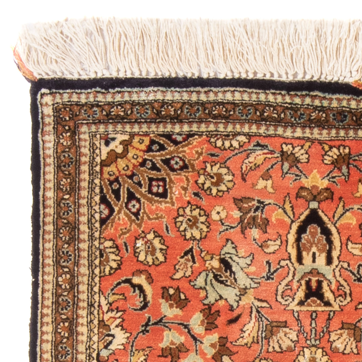 Seidenteppich - Ghom Seide - Premium - 80 x 60 cm - rot