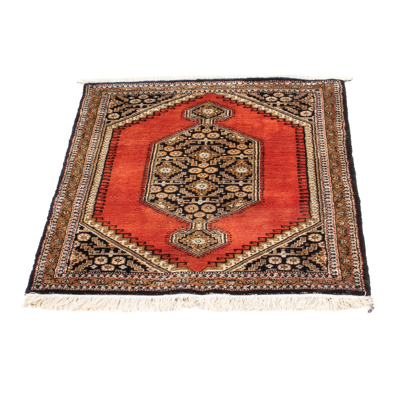 Seidenteppich - Ghom Seide - Premium - 77 x 56 cm - orange