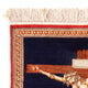Seidenteppich - Ghom Seide - Premium - 71 x 56 cm - dunkelblau