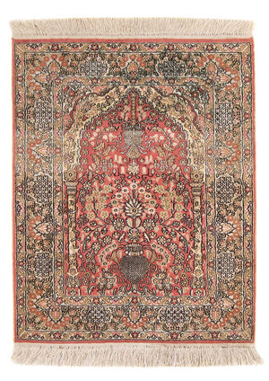 Seidenteppich - China Seide - 86 x 64 cm - rot