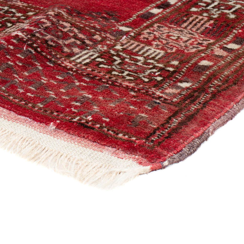 Turkaman Teppich - 121 x 83 cm - dunkelrot