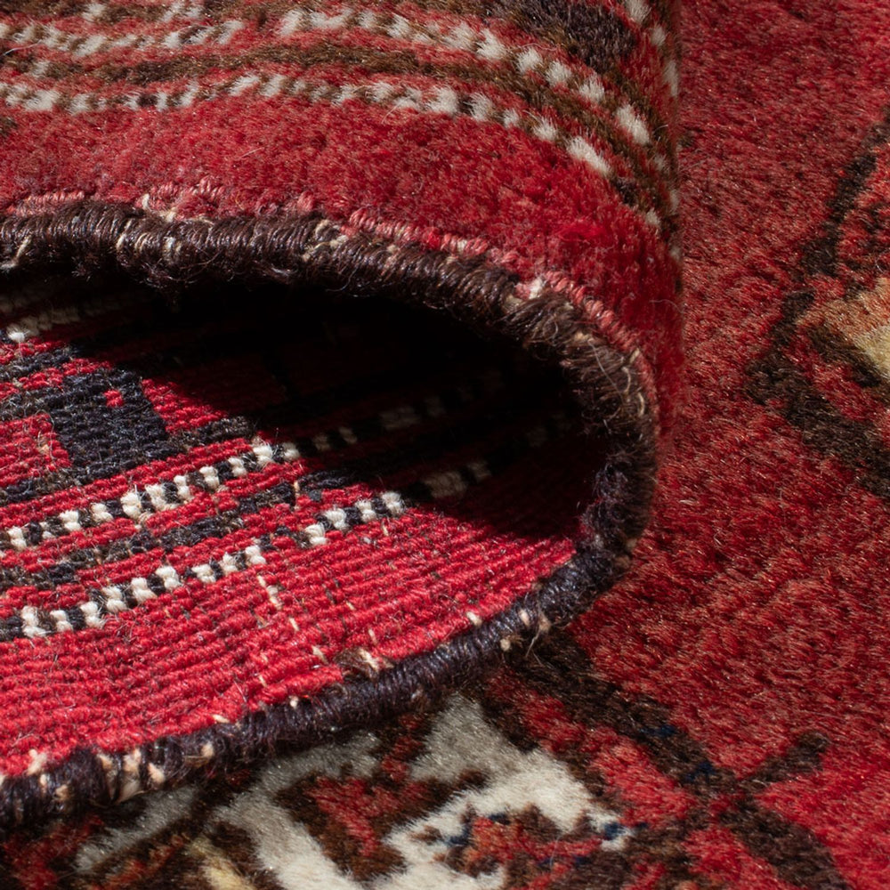 Turkaman Teppich - 121 x 83 cm - dunkelrot