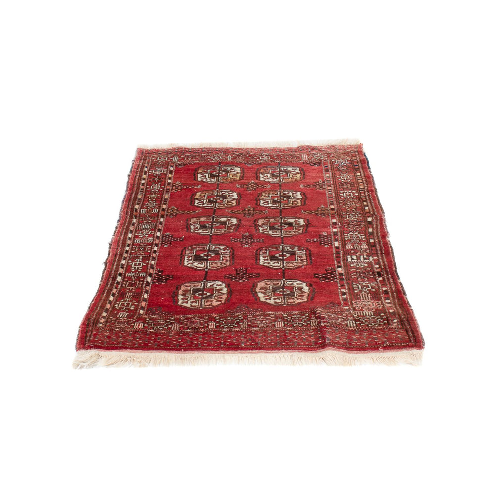 Turkaman Teppich - 121 x 83 cm - dunkelrot