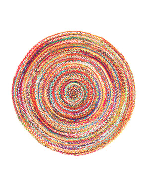 Sisalteppich - ML-Indigostripy - rund