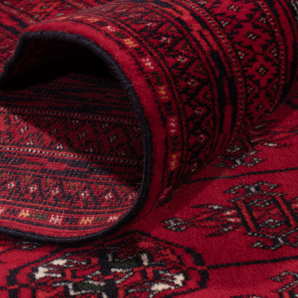 Afghan Teppich - Buchara - 390 x 296 cm - dunkelrot