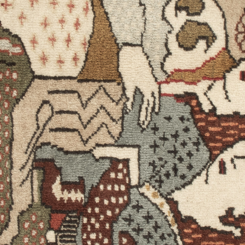 Bild-Teppich - 92 x 50 cm - beige