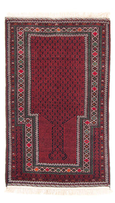 Belutsch Teppich - Gebetsteppich - 145 x 88 cm - rot