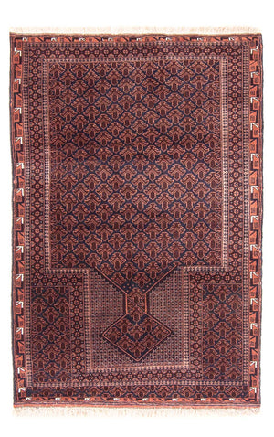 Belutsch Teppich - Gebetsteppich - 138 x 93 cm - dunkelblau
